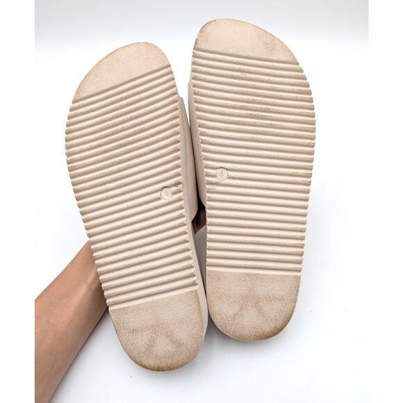 Steve Madden Mandie Slide Sandals Women's Bone Leather Size US8 EU38.5 - Picture 8 of 12